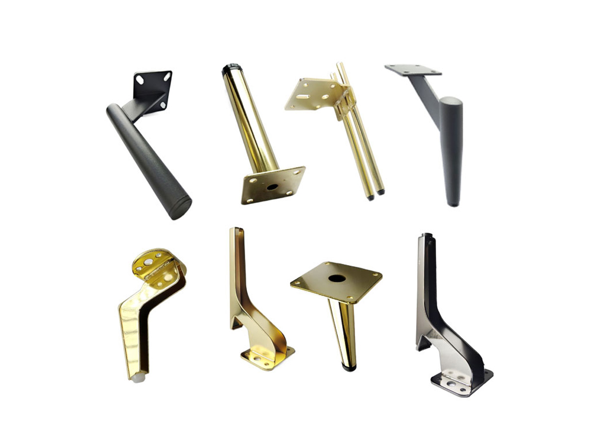 LDT-BL--Chrome Cast Iron Bed Base Leg